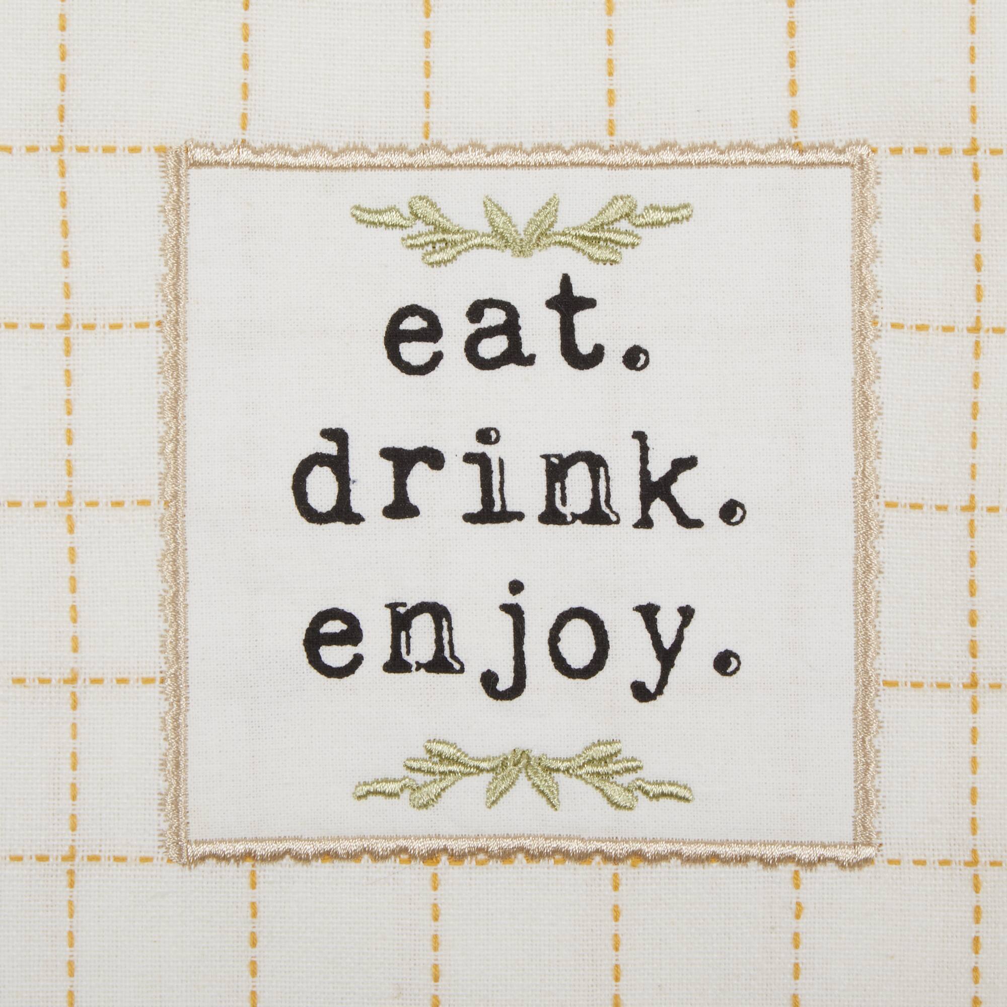 Honey Gold Farm To Table Embellished Dishtowel (Set of 4)